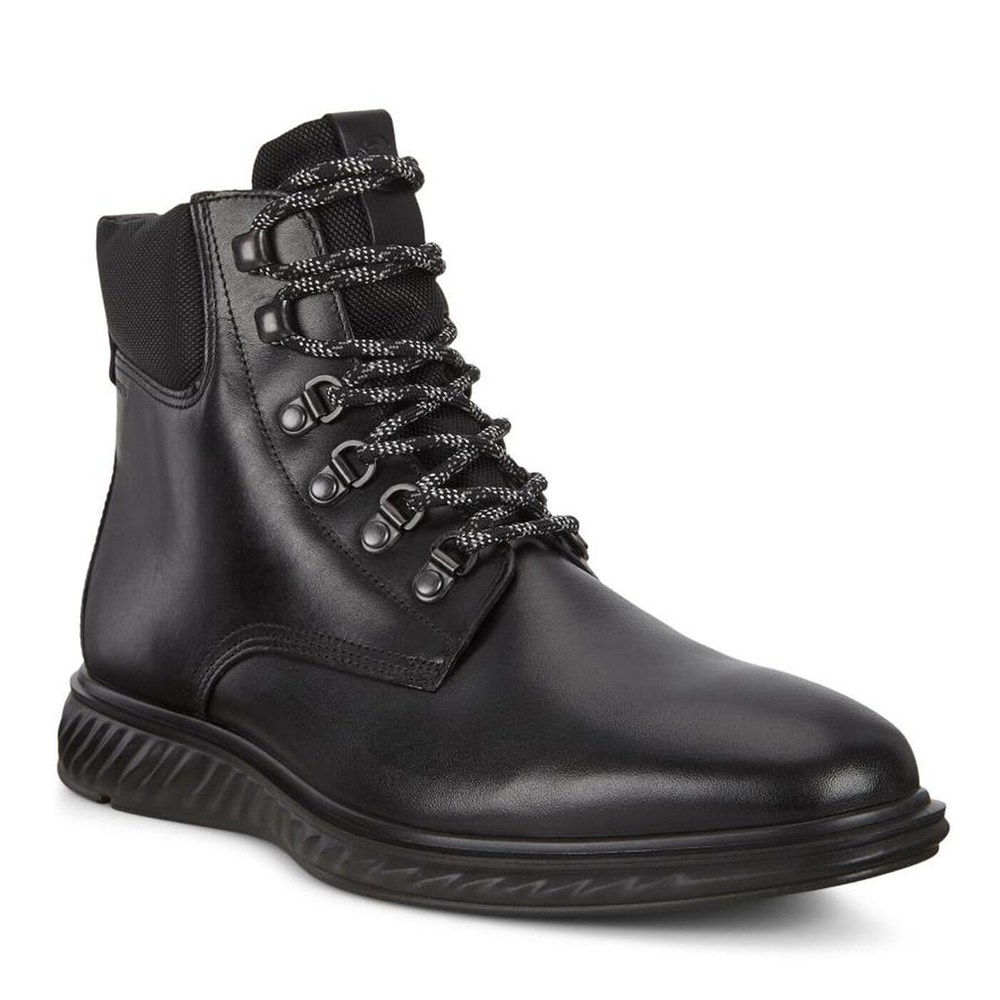 ECCO Mens Boots Black - St.1 Hybrid Lite Gtx - DSV-609517